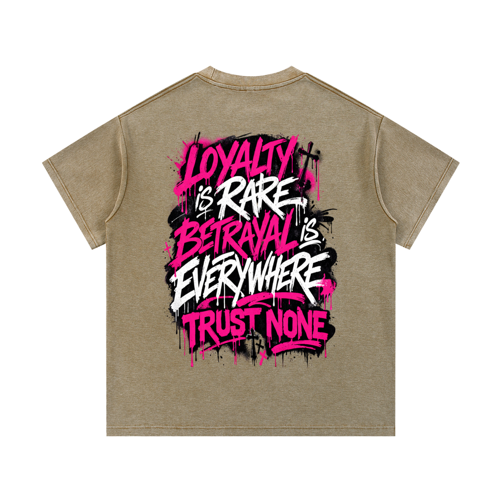 Trust None Mineral Wash Waffle Knit T-Shirt