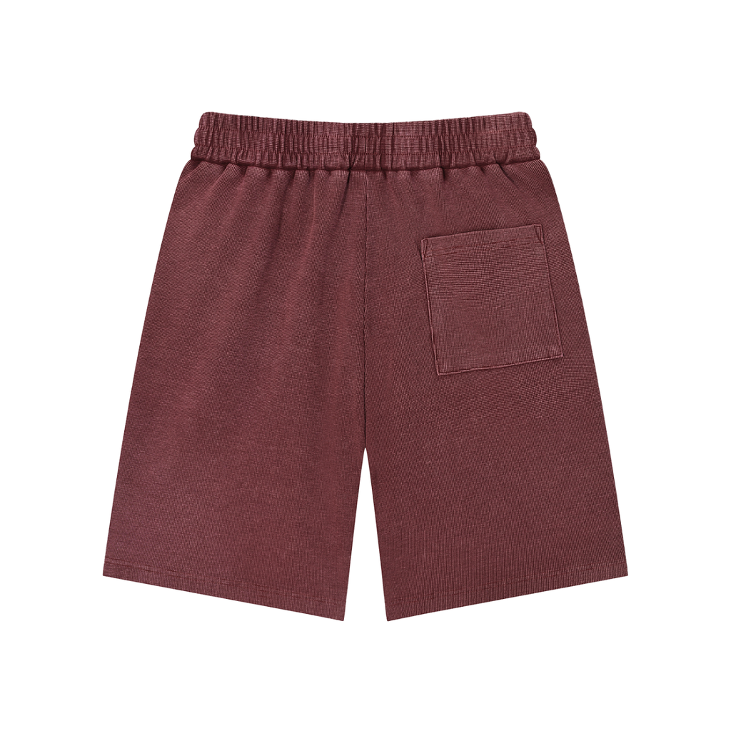 Trust None Mineral Wash Waffle Knit Shorts
