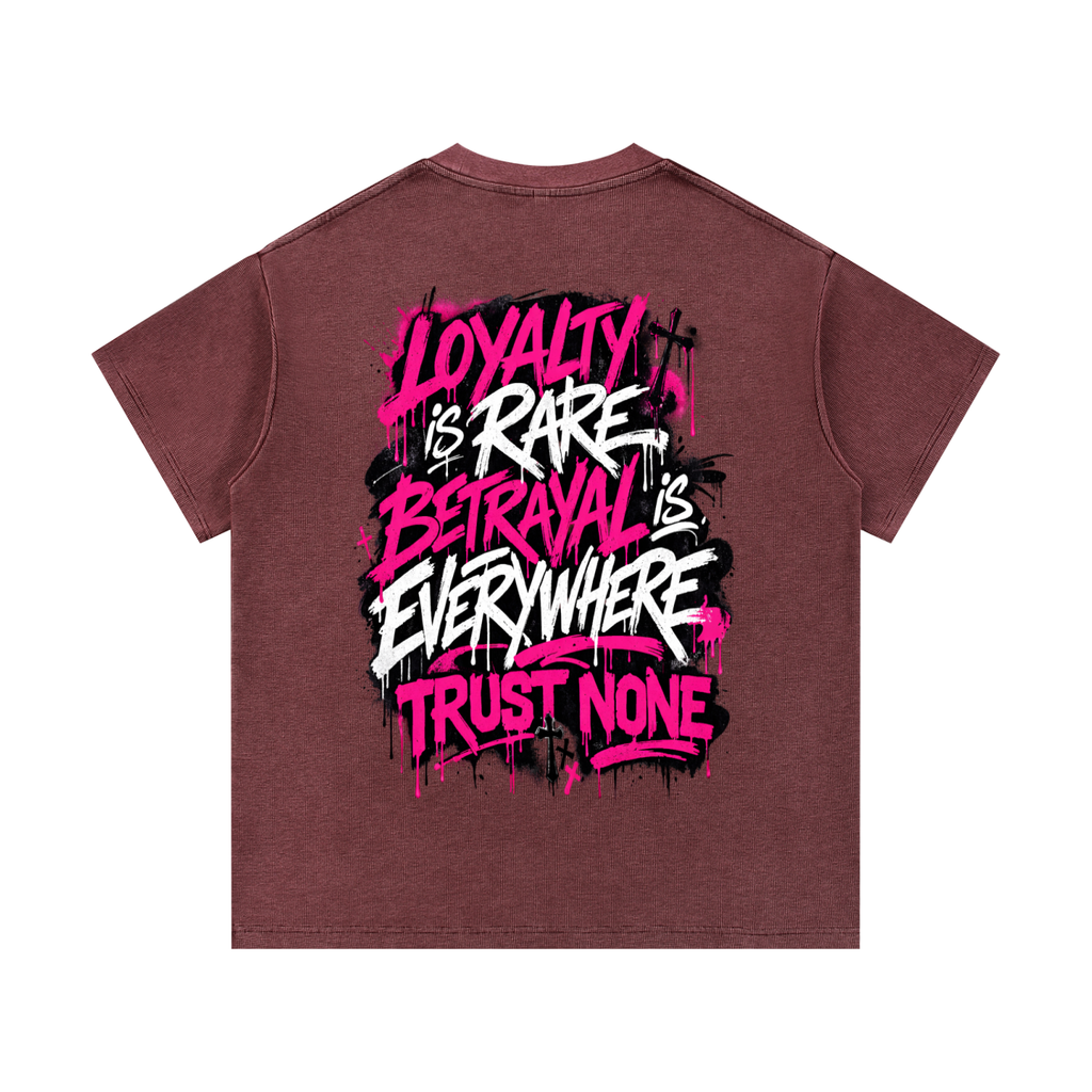 Trust None Mineral Wash Waffle Knit T-Shirt