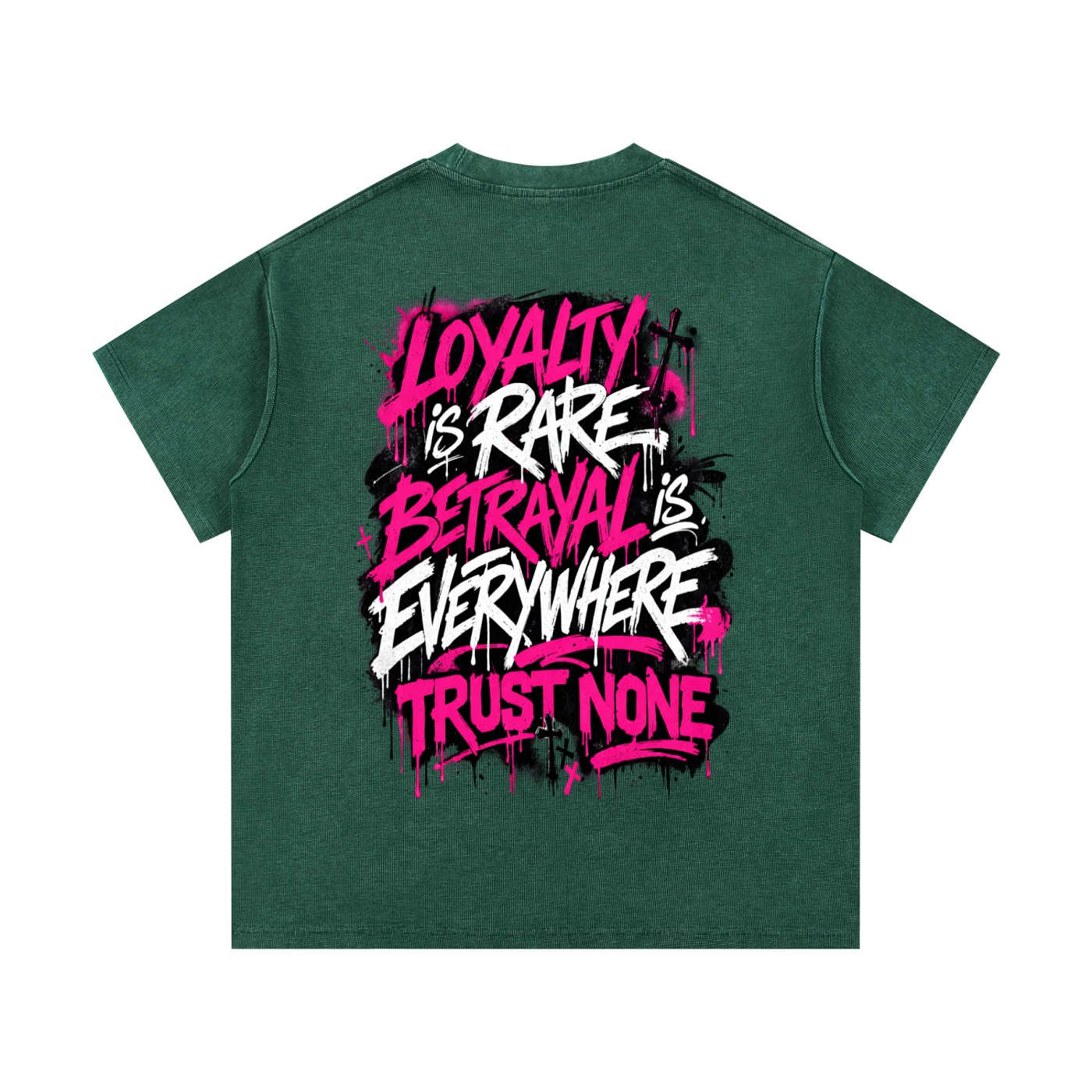 Trust None Mineral Wash Waffle Knit T-Shirt