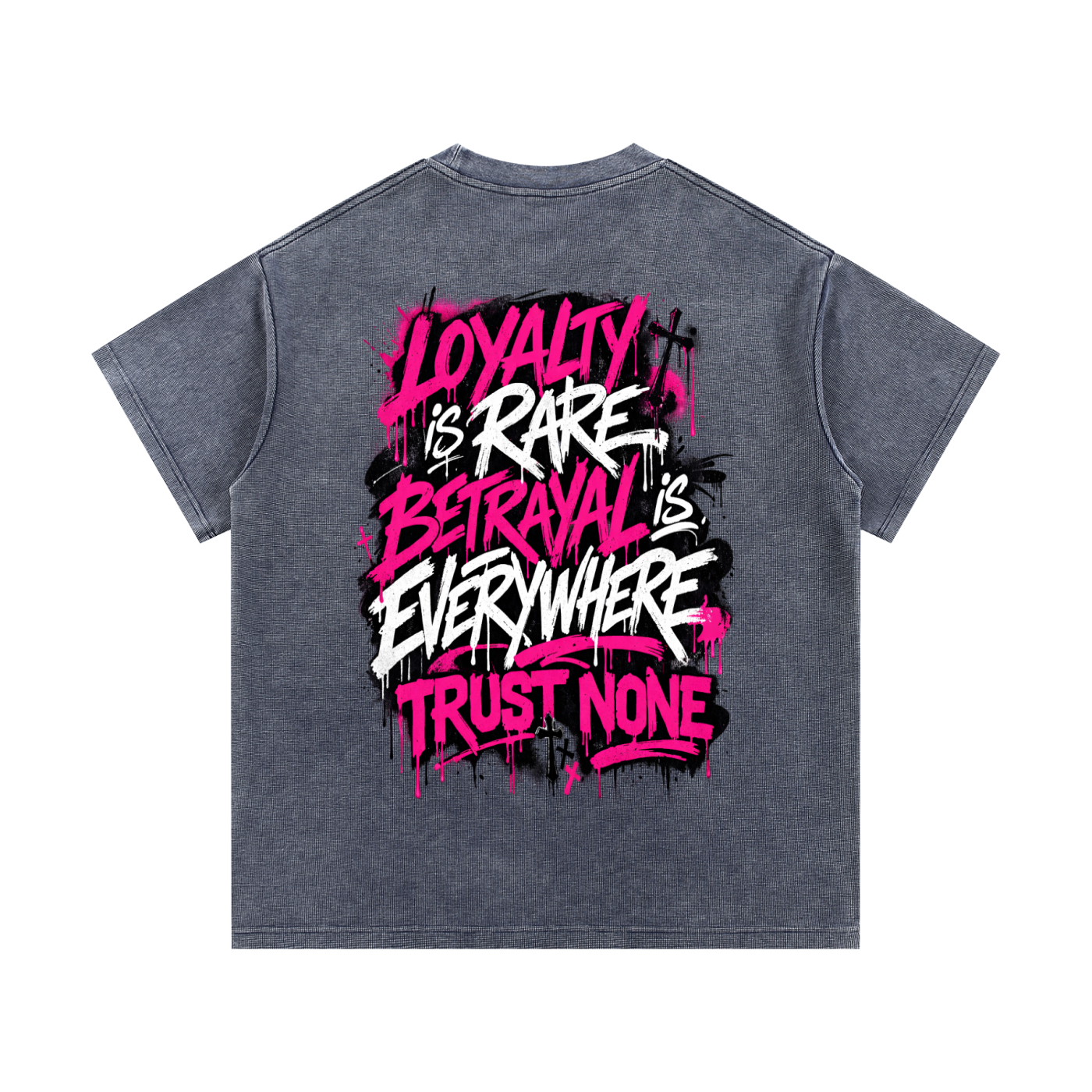 Trust None Mineral Wash Waffle Knit T-Shirt