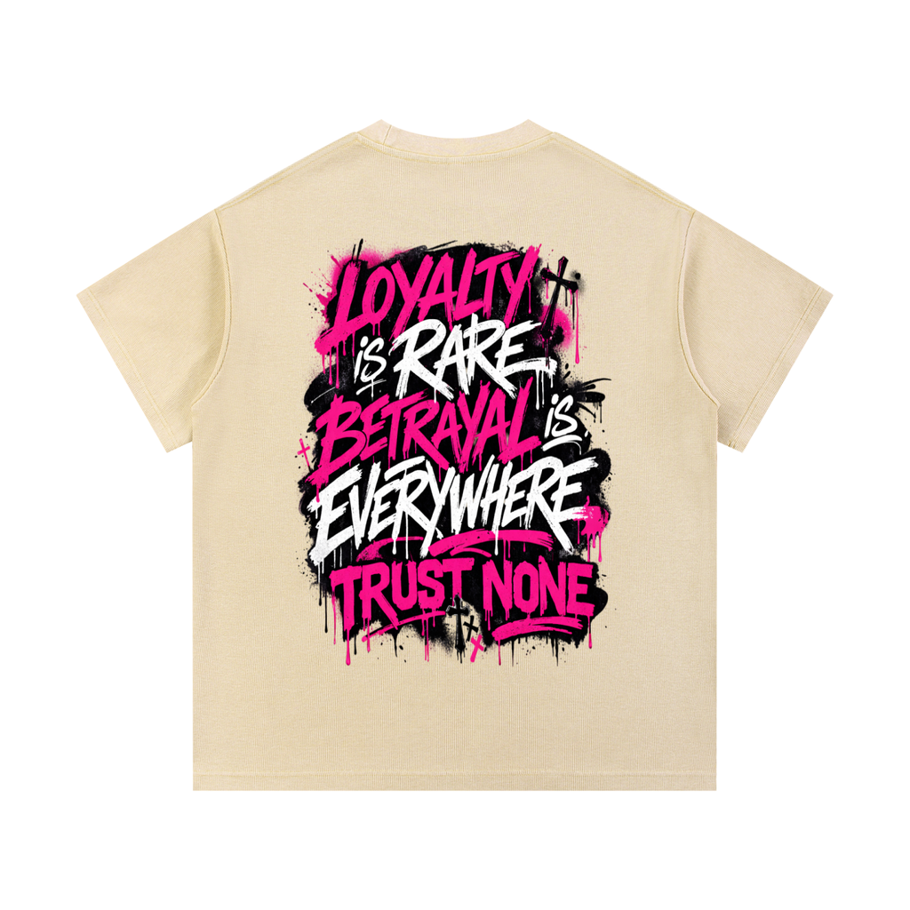 Trust None Mineral Wash Waffle Knit T-Shirt