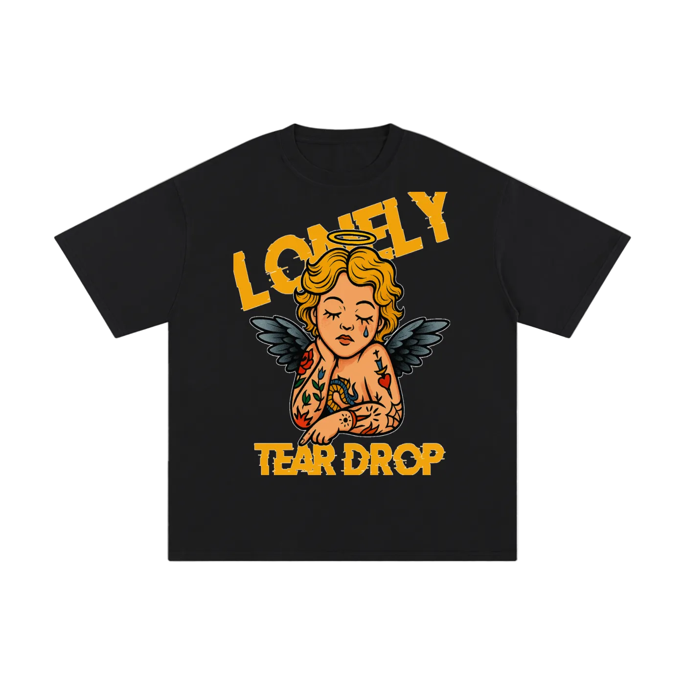 Lonely Tear Drop Unisex Pure Cotton T-Shirt