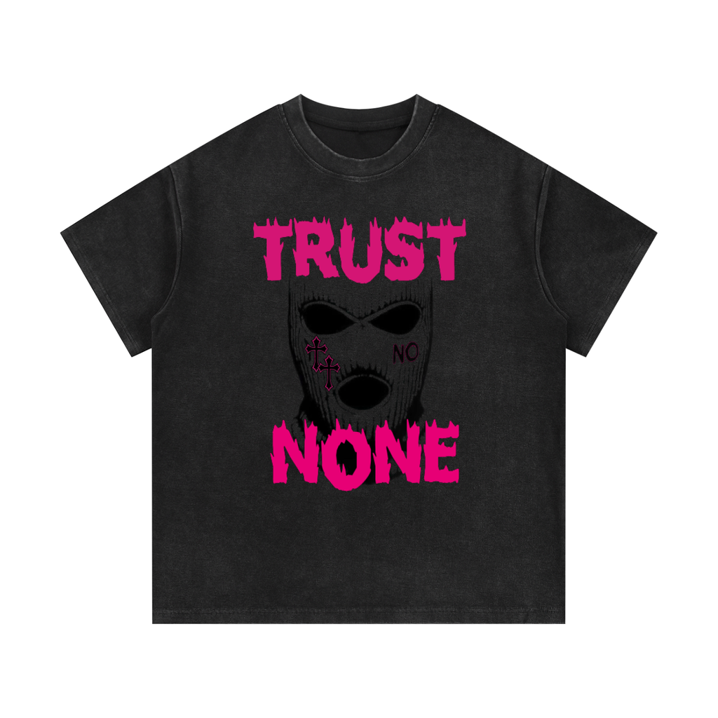 Trust None Mineral Wash Waffle Knit T-Shirt