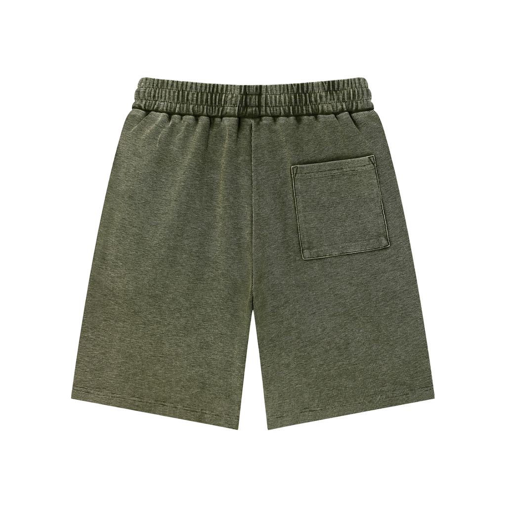 Trust None Mineral Wash Waffle Knit Shorts