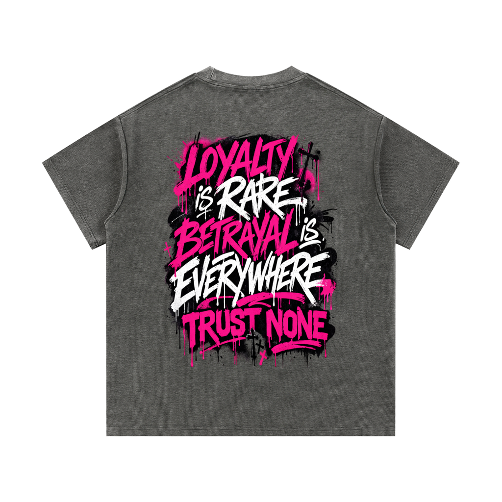 Trust None Mineral Wash Waffle Knit T-Shirt