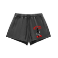 Women Reckless Snow Washed Raw Edge Drawstring Shorts
