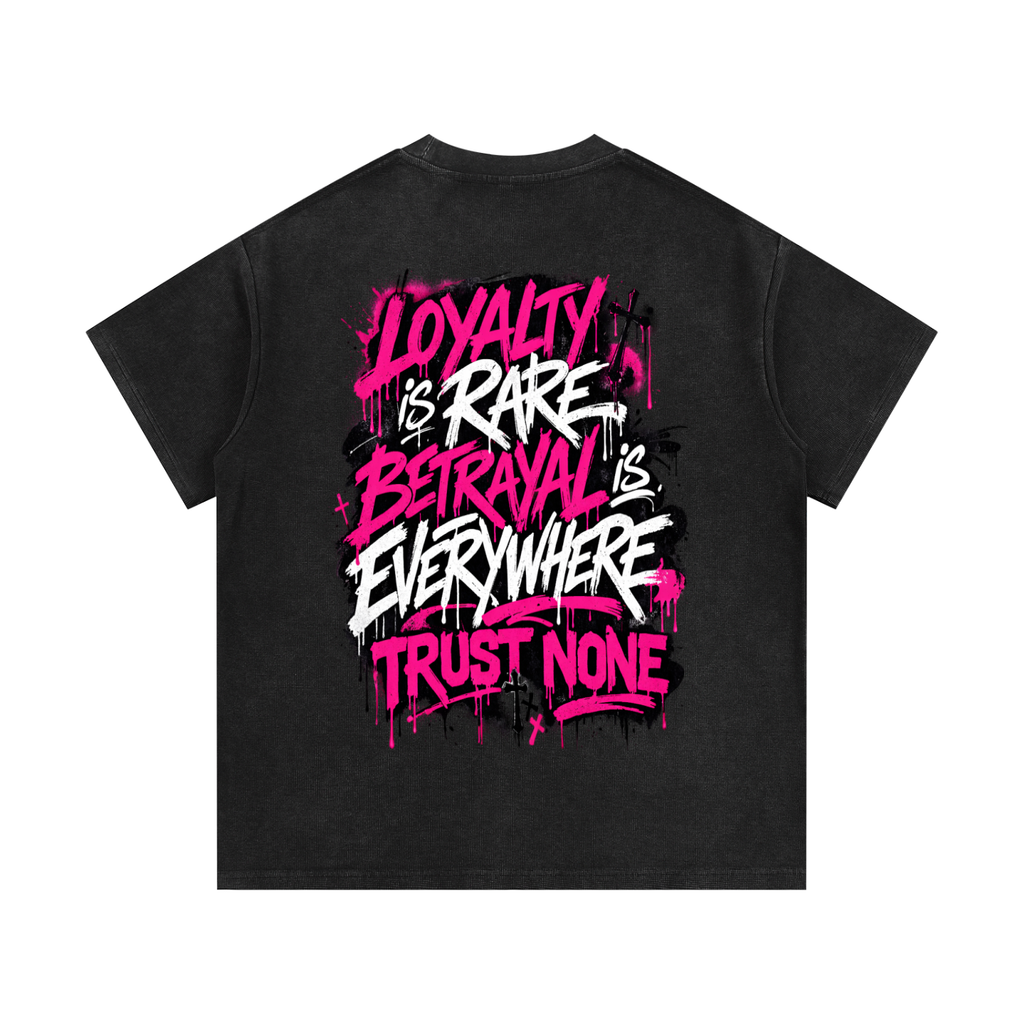 Trust None Mineral Wash Waffle Knit T-Shirt