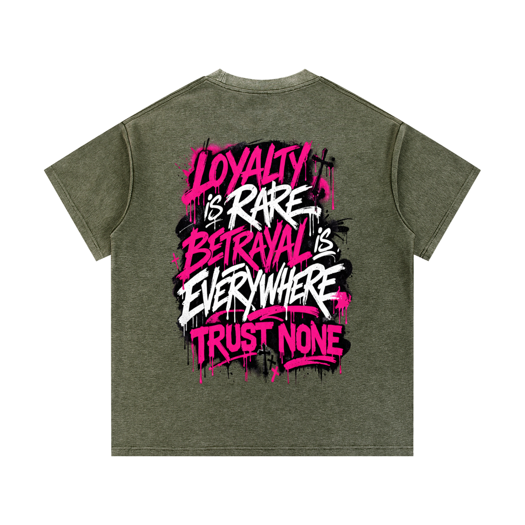 Trust None Mineral Wash Waffle Knit T-Shirt