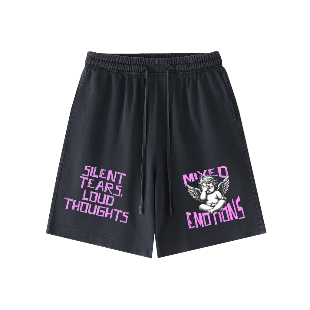 Mixed Emotions Vintage Wash Cotton Shorts